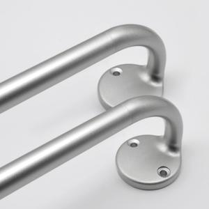 Blackout Curtain Rod 88-120, 3/4 Inch Curtain Rods for Windows Adjustable, Wrap Around Heavy Duty Telescoping Curtain Rods for Bedroom, Living Room, Silver, 2 Packs