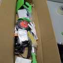 Electric Weed Wacker Cordless with Wheels, 2pcs Batteries&4 Types Blades,Lightweight, Low Noise 21V Battery Powered Weed Wacker, 3-in-1 Grass Trimmer/Brush Cutter/Edger, for Thick Weeds&Yard Garden