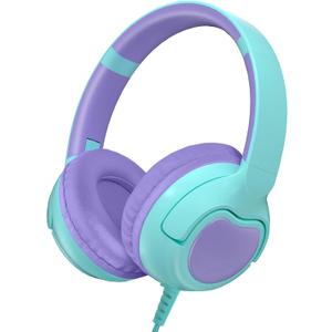 ZIHNIC Wired Kids Headphones, Safe 85dB Volume Limit for Boys & Girls, Comfortable Earpads, Foldable Design for School, Tablets, and Travel-CAYN