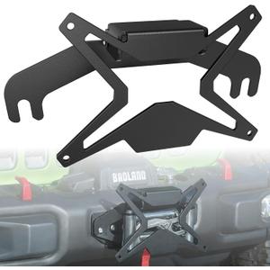 Universal Flip-Up License Plate Mount for 10" Hawse Fairlead Front License Plate Mount Bracket Compatible with Pickup Truck Off-Road Car RV Bumper Fairlead Winch License Plate Mount