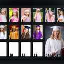 School Years Picture Frame Pre-K to 12, School Picture Frame Black Frame with Black Mat, Displays One 5x7 Photo and Fourteen 2.5x3.5 Pictures,Graduation Gift Souvenirs