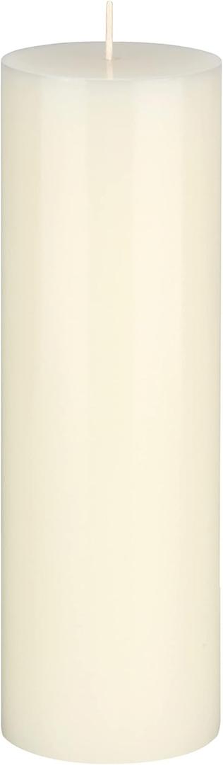 Mega Candles 1 pc Unscented Solid Ivory Pillar Candles, Hand Poured Premium Wax Candle 3 Inch x 9 Inch, Home Dcor, Spas, Weddings, Occasions, Party, Centerpieces, Holidays, Vigils, Prayers