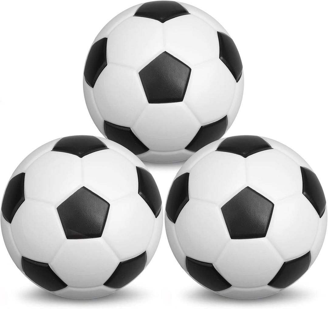 5 Inch Foam Mini Soccer Balls for Indoor Mini Soccer Hoops, Soft Squishy Soocer for Soccer Game Sets | Swimming Pool Balls Beach Balls Great Sport Gift for Adults & Kids Sensory Stress Balls 3 Pack (White)