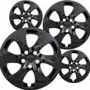Fuel Rider 17 inch Gloss Black ABS Hubcap Wheel Covers Compatible with 2019-2022 Toyota Rav4 LE (Set of 4) Wheelcovers for 17 inch Standard Steel Wheels- Auto Tire Cover Replacement Exterior Cap Cover