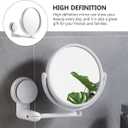 Minkissy Wall-Mounted Makeup Mirror with 10X Magnification and Adjustable Swivel Double-Sided Vanity Mirror for Bathroom Beauty Care and Fogless Shaving