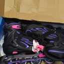 2PM SPORTS Vinal Girls Adjustable Flashing Inline Skates, All Wheels Light Up, Fun Illuminating Skates for Kids Men Adult Women and Boys