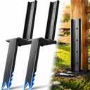 VANCASTLE Fence Post Repair Kit Adjustable, 2-Pack，Easy to Install, Black