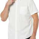 Amazon Essentials Men's Slim-Fit Short-Sleeve Poplin Shirt White XL