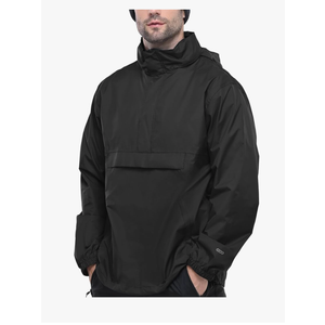Men's Pullover Rain Jacket Waterproof with Pants Hood Lightweight Packable Raincoat Windbreaker for Golf Travel-M