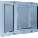 Ideal Pet Products Aluminum Sash Window Pet Door, Adjustable to Fit Window Widths from 33" to 38", Medium 7 x 11-1/4 Flap Size