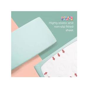 SmoothNovelty 4 Pcs Baby Crib Sheets Spring Wildflower Crib Mattress Sheets Newborn Nursery Essentials for Baby Newborn Neutral Receiving Gifts, Soft Breathable, 28 x 52 x 8 Inches