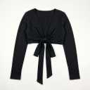 YYA Women Front Shrugs Black, Size XL
