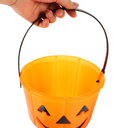 3 pcs Halloween Pumpkin Portable Candy Holder for Decorative Snack Storage Buckets for Trick Treating, Lightweight and Fun Design, Random Color