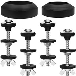 Universal Toilet Tank to Bowl Gaskets Kit, 4 PCS 2.75 Heavy Duty Toilet Tank Bolts Replacement, Fits Most 2-Inch and 3-Inch Leak Resistance Toilet Flush Valve Opening