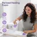 Upgraded Postpartum Essentials Recovery Kit for Women: Labor Delivery Post Partum - Perineal Healing Foam & Upside Down Peri Bottle | 6 Disposable Underwear | Soothing Pads | Nursing & Maxi Pads