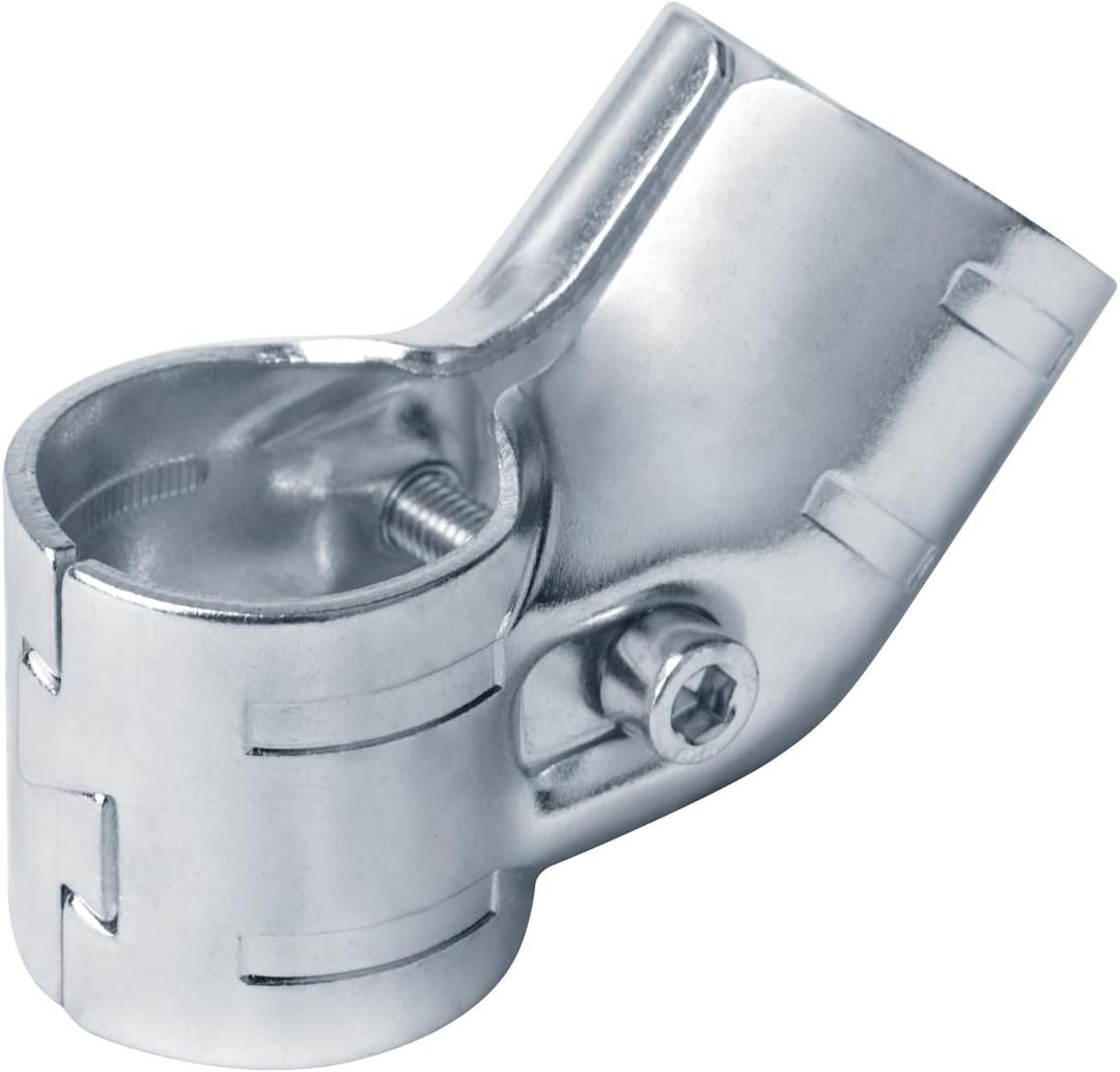 8 Sets 1-1/4"" x 1-1/4"" O.D. 45 Degree Conduit Clamp Fittings Connectors Chain Link Fence Clamp, Steel Tee 2 Way Angle Connector, Thickness 2.4 mm, Fits Pipe O.D.: 1-1/4"", Silver, GD218-T8