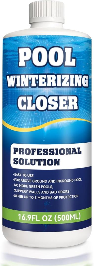Pool Closing Kit, Pool Winterizing Kit for Above Ground and In-Ground Swimming Pools, Complete Winter Protection, Easy-to-Use, Keep Your Pool Crystal Clear, Treats Up to 15,000 Gallons (16.9 oz.)