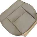 SecosAutoparts Driver Side Bottom Leather Seat Cover Beige Tan Compatible with Ford F-150 Lariat XL XLT STX 2005 2006 2007 2008