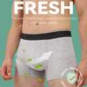 Mens Washable Incontinence Protective Underwear Reusable Bladder Leak Protection Boxer Brief 60 ml Absorbency 1 Pack (Gray, XL)