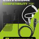 2-Pack K-Type Connector Detachable Air Tube Earpiece Headset for Global-ptt G0 G5 and Compatible with Rapid Radios Kenwood Radios Two Way Walkie Talkies (K-Type)