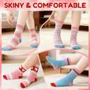Jspupifip 6 Pairs Girls Crew Athletic Socks