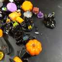 Halloween Mini Resin Figurines for Crafts Tiny Miniature Figures to Hide Pumpkin Ghost Skull Miniatures Bulk for Halloween Party Favors Table Idoor Bag Fillers Garden Dollhouse Decor