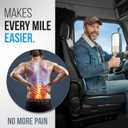 Elmara Doctor-Designed Semi-Truck Seat Cushion for Truck Driver The Ultimate Comfort Solution for Long-Haul Drivers Trucker Seat Cushion & Back Support 2-Piece Ergonomic Set (Black), Large
