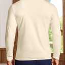 Vssjavun Mens Mock Turtleneck Long Sleeve Shirts Casual Slim Fit Undershirt Lightweight T-Shirt for Outdoor & Business (Small, Beige)
