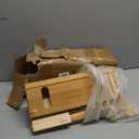 GOBAM Bamboo Toilet Paper Storage - Fits 3 Mega Toilet Paper, Bathroom Organizer, Toilet Paper Holder Stand, Bamboo Bathroom Accessories - Natural, 5.9 x 5.9 x 16.1 inches (3 Roll - Square)