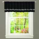 Lush Decor Night Sky Sequins Valance, Single, 84" W x 18" L, Black & Gray - Extra Wide Curtain - Kitchen Curtain Valance - Modern Glam Decor - Bathroom Or Kitchen Valance For Windows