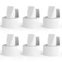 [6-Count] Papablic Duckbill Valves for Spectra and Medela, Replaceable Duckbill Valves for Spectra S1 Spectra S2 valves and Medela Pump in Style, BPA/DEHP Free White