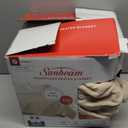 Sunbeam Microplush Queen Electric Heated Blanket with Preheat Feature Two Digital Controller 12-Heat Settings Auto Shut-Off, UL Certified for Safety, Ivory Beige