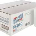 Genuine Joe Hardwound Roll Towels, White, 7" x 850', 6 Count