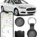 Undetectable GPS Tracker for Vehicles - Real-Time Tracking, No Monthly Fee/No SIM Card, Works with iOS Find My | Mini Hidden Magnetic GPS Locator, Ultra-Slim, IP68 Waterproof, 12-Month Working Time