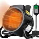 Greenhouse Heater with Thermostat, Auto Temperature Control Kit with Digital Display, Fast Heating, Overheat Protection, for Grow Tent, Greenhouse, Flower Room, Patio, Winter Plants