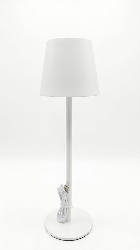 Portable Led Metal Touch Lamp White Charge Cable Included