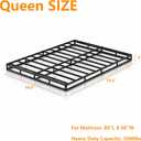 DORITRON 4 Inch Low Profile Box Spring Queen, 3000lbs Heavy Duty Queen Size Box Spring Bed Base Metal Mattress Foundation, Easy Assembly, Noise Free