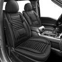DISUTOGO F150 Seat Covers Custom Fit for Ford F150 2009-2025 2026 and F250 F350 F450 2017-2025 2026 -Airbag Compatible, Waterproof Faux Leather Car Seat Cover (Grey)