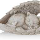 Cat Angel Memorial Statue Commemorates Our Lost Fur Baby,Cat Figurines is Placed in The Outdoor Garden or Tombstone,cat Statue Resin