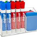 Acrylic Magnet Pen Holder for Whiteboard,Magnetic Dry Erase Marker Holder,Classroom Organization Marker Holder Pencil Cup Holder for School,Fridge, Door, Desk,Whiteboard