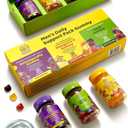 SUNGIVEN Men's Multivitamin Gummy Pack, 3 Support for Heart Brain Sleep Daily Health, Vitamins A, D, C, E, B12, Omega-3, Ashwagandha, Adult Chewable Vitamin, Berry Flavor, 15 Day Supply - 90 Count