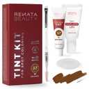 RB RENATA BEAUTY Tint Kit Cream Hair Dye Kit with Developer and Application Brush for Spot Coloring - Covers Gray Hairs, Smudge-Proof, Long-Lasting Up to 4 Weeks, 20 Applications [Brown]