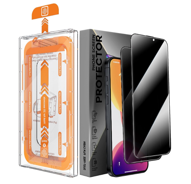 X-it 2 Packs Privacy Screen Protector for iPhone 15 6.1-inch - [Auto-Dust Removal] 9H+ Tempered Glass [10X Military Protection], Bubble Free, Case Friendly