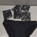 Caterlove Women's Seamless Underwear No Show Stretch Bikini Panties Silky Invisible Hipster 6 Pack (Black, S)
