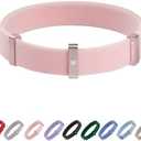 BuddyArmor Safety Cat Collar - U.S. IDA Gold Awarding Design, Elastic Quick Release, Non Breakaway - Lightweight for Kitten, Neck Fit 7.8'-15.7' for All Small Large Cat,M(Blush Pink)