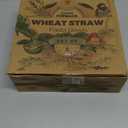 Grow Forward Premium Wheat Straw Pasta Bowls - 30oz Unbreakable Wide & Shallow Dinner Plate Bowls Set of 6 - Microwave Safe Reusable Plastic Pasta Bowls for Kids, Adults, Salad, Camping, RV - Midnight