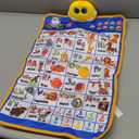 Electronic Alphabet Wall Chart, Talking ABC, 123s, Music Poster, Kids Learning Toys for Toddlers 1-3, Interactive Educational Toddler Toy, Birthday Gifts for Age 1 2 3 4 5 Year Old Boys Girls - Blue