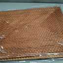 4 Pack Rectangular Rattan Placemats, Natural Woven 19 X 14 Inch