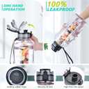 UTEBIT Fruit Infuser Water Bottle - 68 OZ Leakproof Plastic Infusion Bottle With Straw for Gym, Camping, Travel, Outdoor