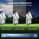 iMaihom 100W Motion Sensor Outdoor Lights Plug in, 9000LM LED Security Light, Dusk to Dawn Motion Flood Light, 6500K, IP65 Waterproof, 3 Head Exterior Motion Detector Light for Yard Garage (2Pack)